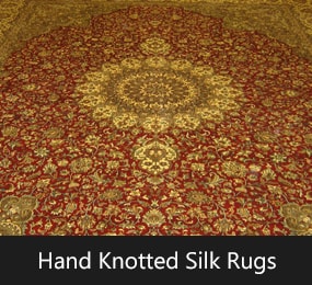 hand knotted silk Rugs